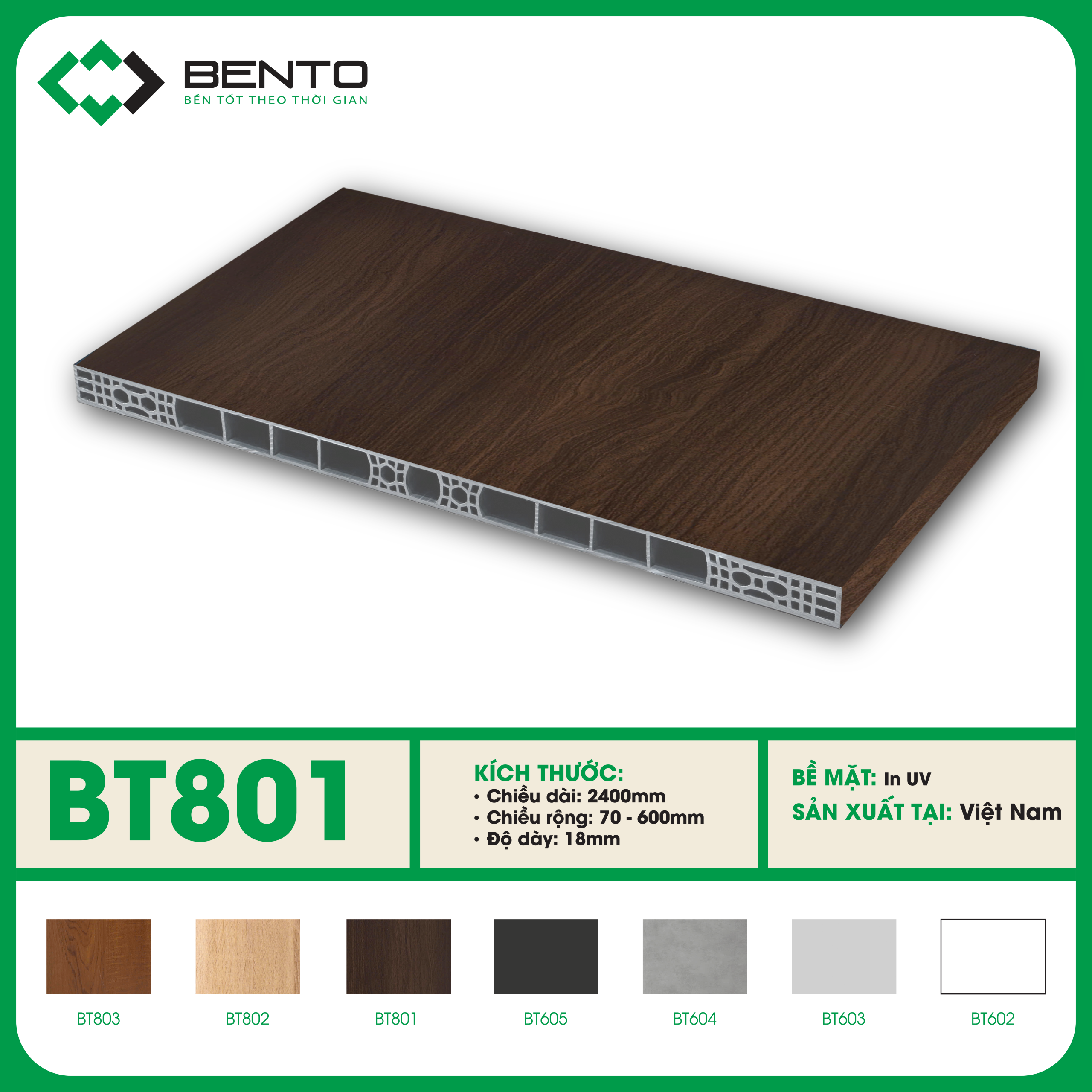 Tấm nhựa BENTO - BT801 Tấm nhựa BENTO - BT801