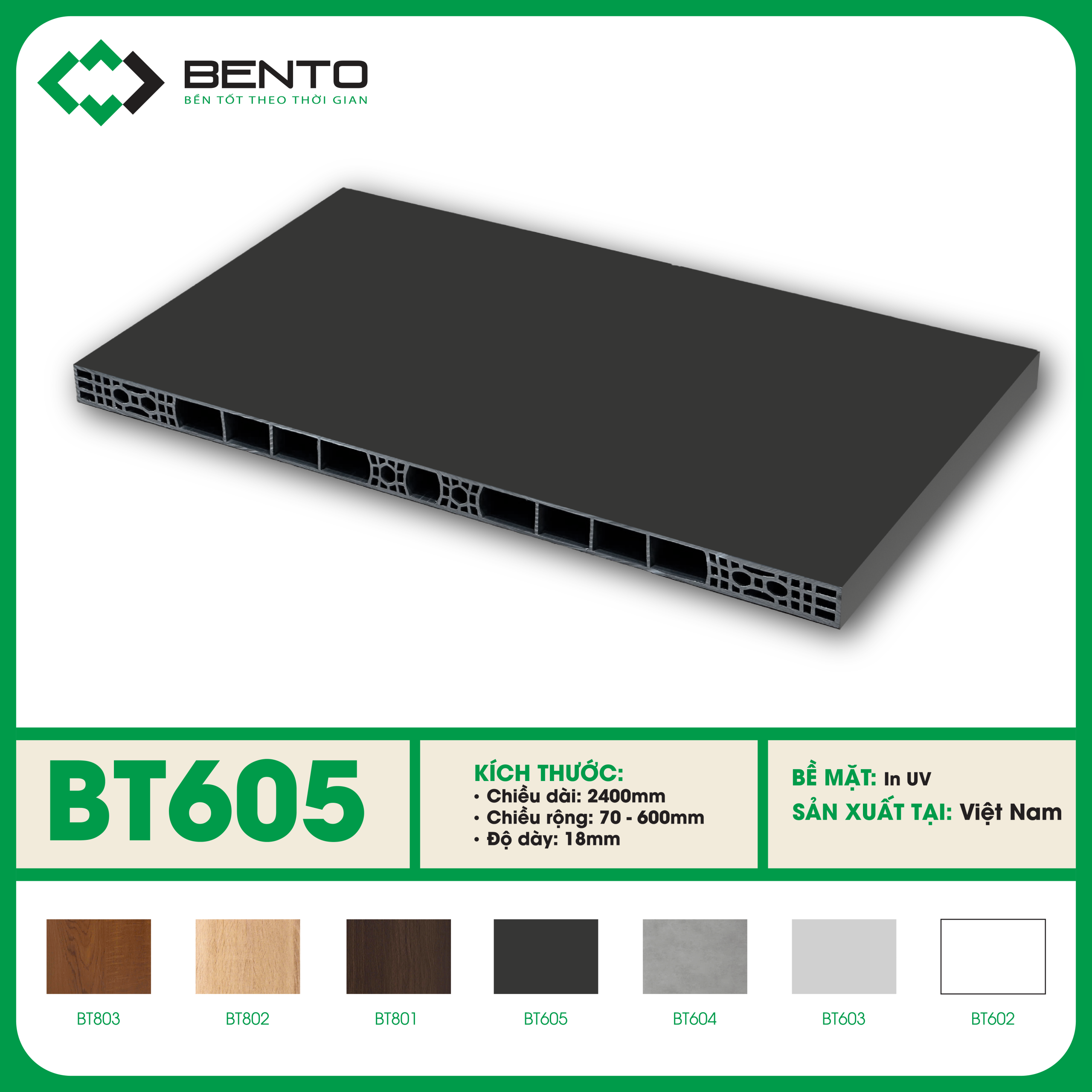 Tấm nhựa BENTO - bt605 Tấm nhựa BENTO - bt605