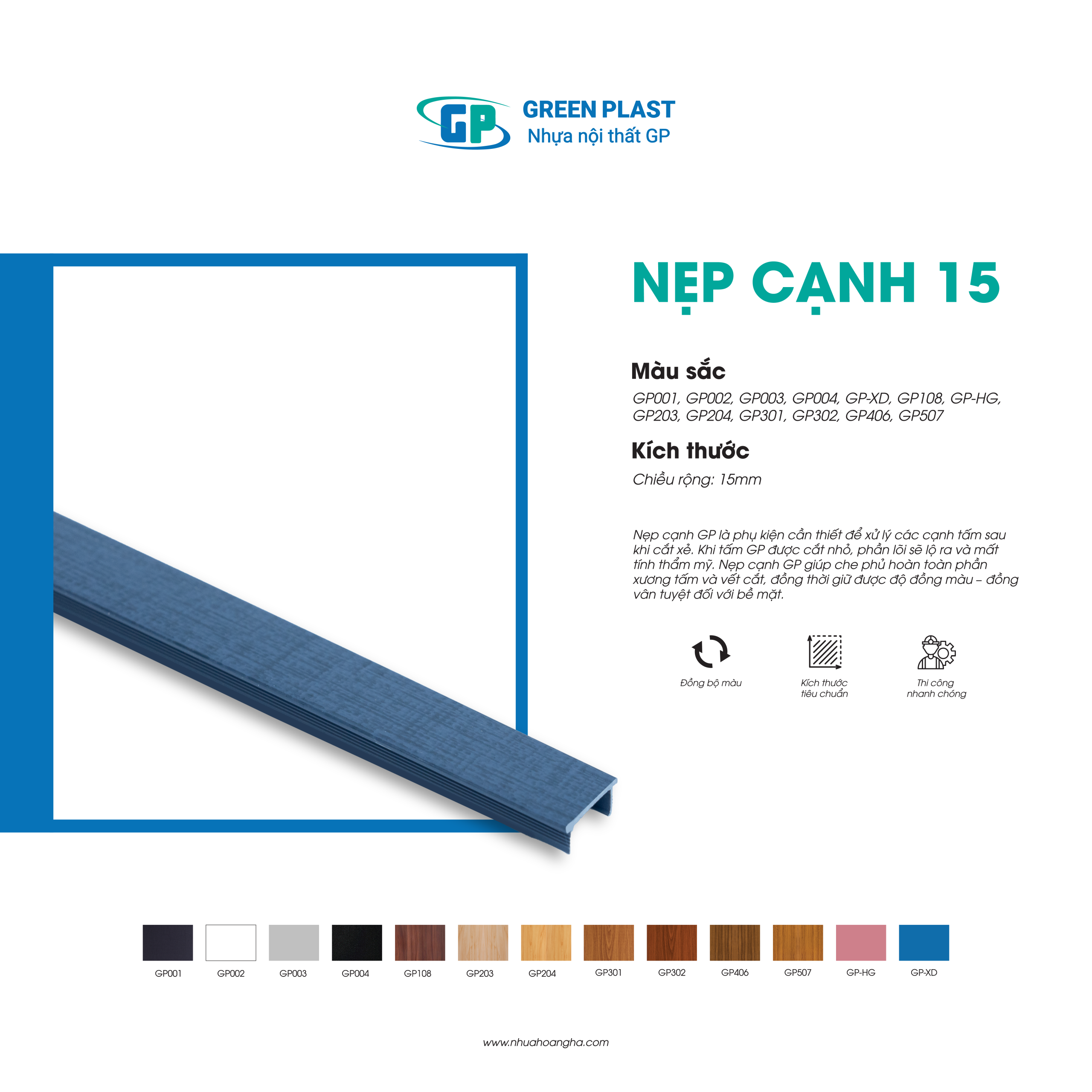 NẸP CẠNH GP 15 NẸP CẠNH GP 15