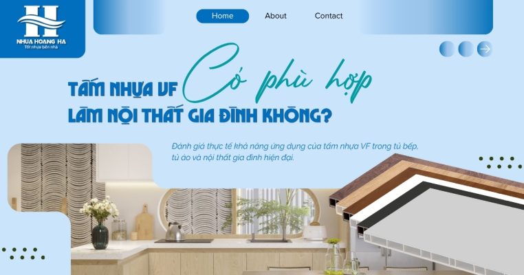 Đánh giá thực tế khả năng ứng dụng của tấm nhựa VF trong tủ bếp, tủ áo và nội thất gia đình hiện đại.
