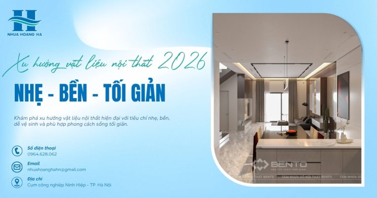 Khám phá xu hướng vật liệu nội thất hiện đại với tiêu chí nhẹ, bền, dễ vệ sinh và phù hợp phong cách sống tối giản.