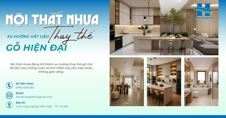 Nội thất nhựa đang trở thành xu hướng thay thế gỗ nhờ độ bền cao, chống nước và tính thẩm mỹ, phù hợp nhiều không gian sống.