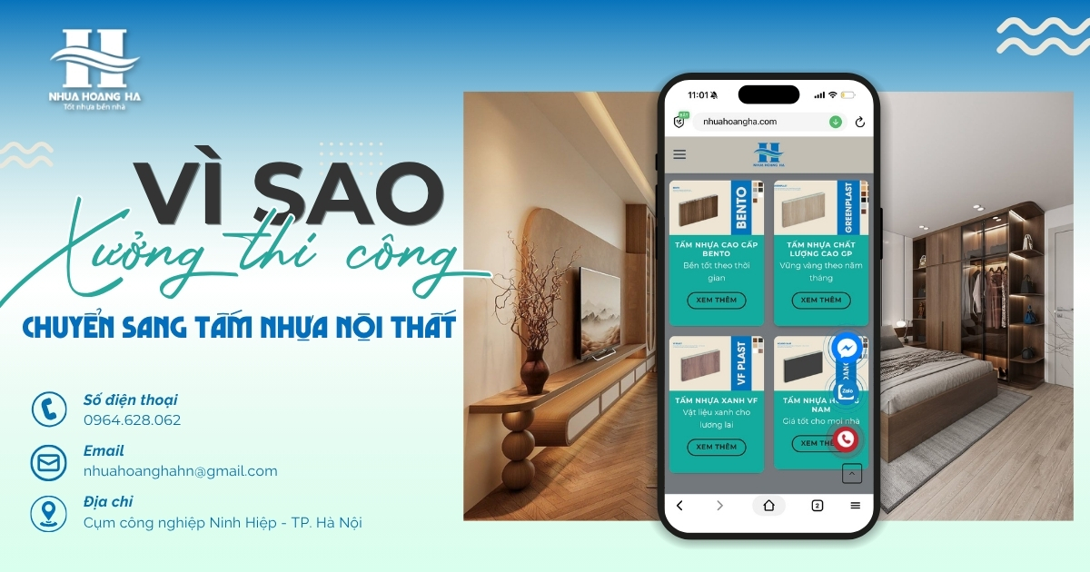 Khám phá lý do ngày càng nhiều xưởng nội thất lựa chọn tấm nhựa nội thất thay thế các vật liệu truyền thống.