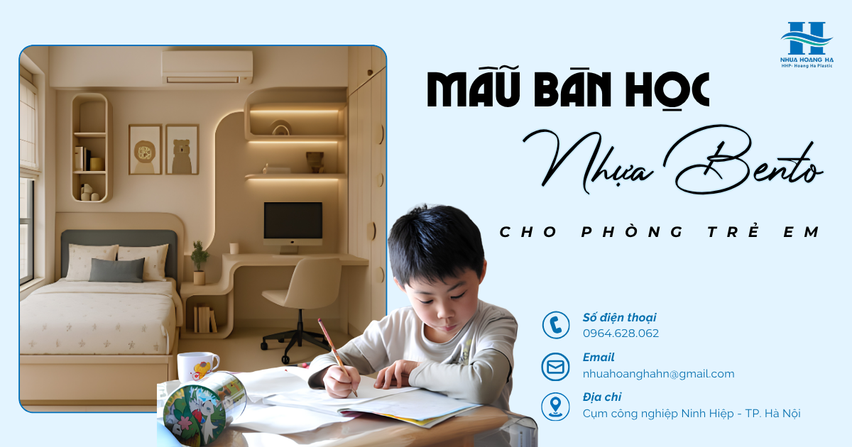 Tổng hợp các mẫu bàn học nhựa Bento đẹp, gọn gàng, phù hợp phòng trẻ em và không gian học tập hiện đại.