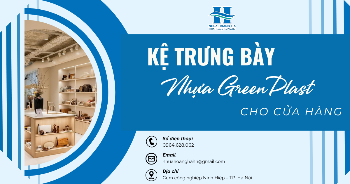 Gợi ý các mẫu kệ trưng bày bằng tấm nhựa GP GreenPlast dành cho shop, showroom và cửa hàng bán lẻ.
