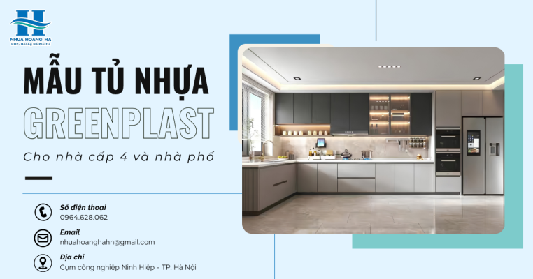 Gợi ý các mẫu tủ bếp nhựa GP GreenPlast đẹp, phù hợp nhà phố, căn hộ và nhiều kiểu bố trí không gian bếp.