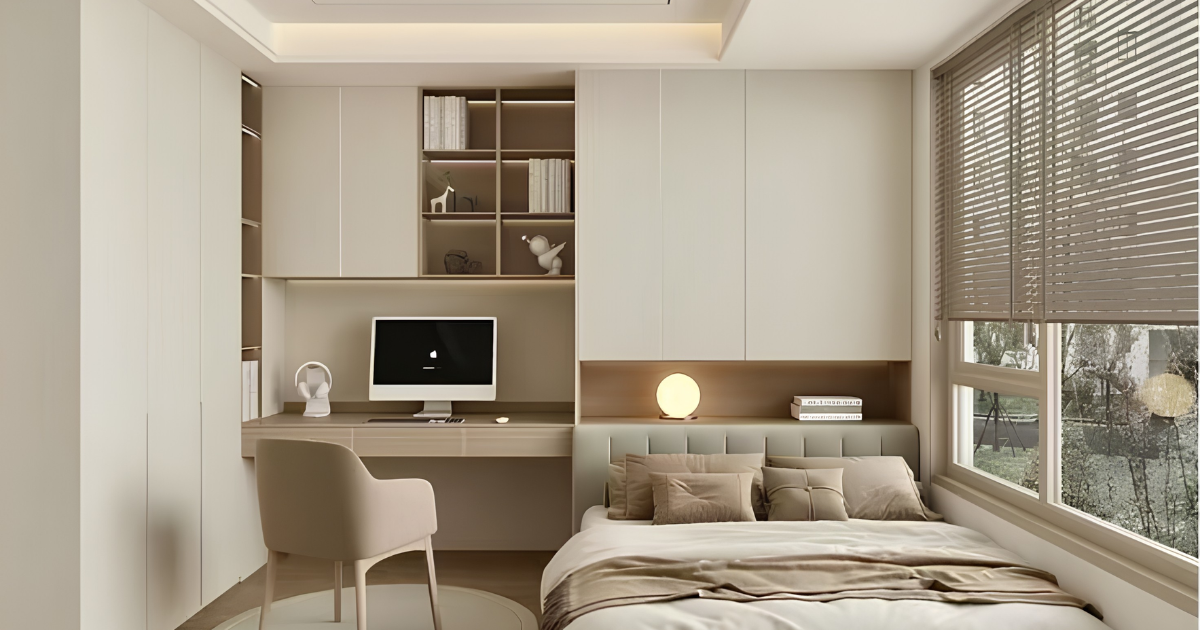 Gợi ý cách tận dụng không gian phòng hẹp với tủ, kệ và giường từ tấm nhựa Hoàng Nam.