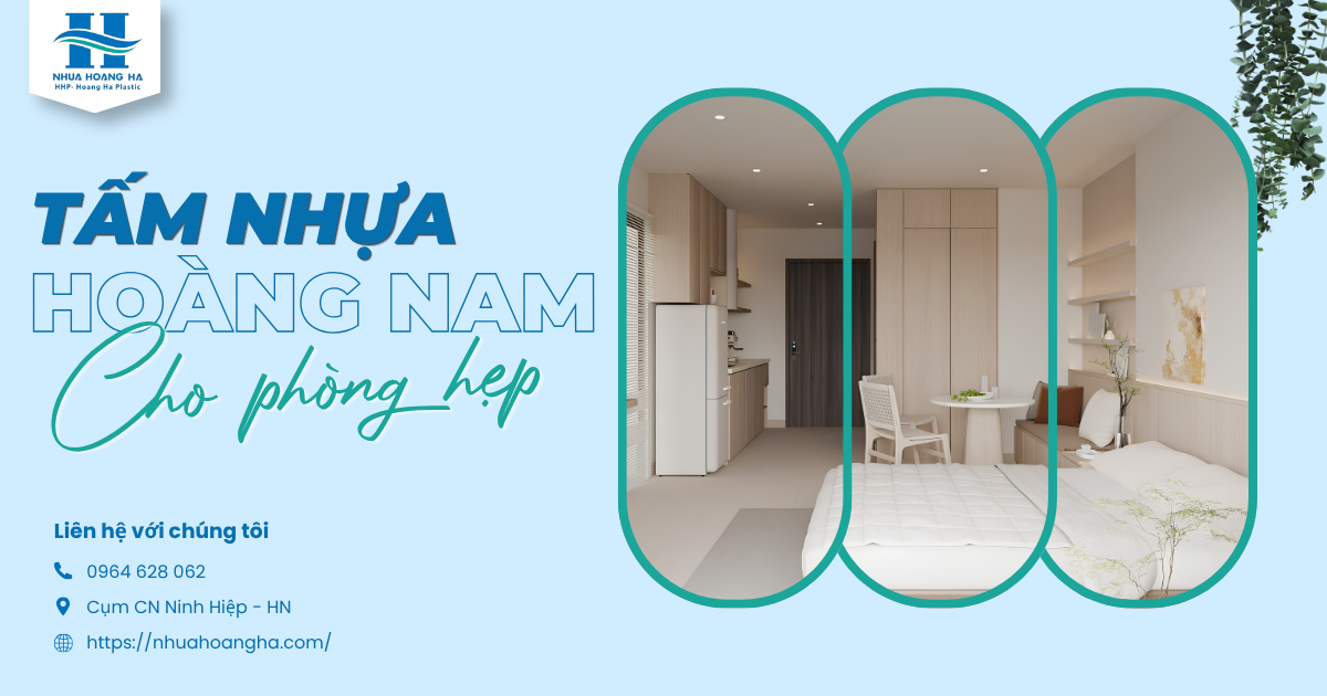 Gợi ý cách tận dụng không gian phòng hẹp với tủ, kệ và giường từ tấm nhựa Hoàng Nam.
